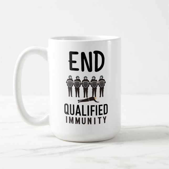 Mug METTRE FIN À L'IMMUNITÉ QUALIFIÉE - Justice et res (Gauche)