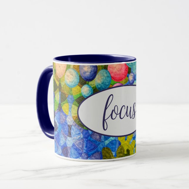 Mug Mettre Le Texte Au Point Sur La Conception De Plac (Devant gauche)