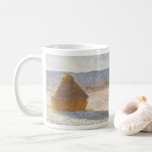 Mug Meule de foin au matin, Effet de neige de Claude M