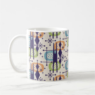 Mug Mi-siècle moderne âge atomique Motif Abstrait
