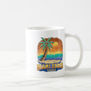 Mug Miami Beach Floride Vintage Souvenir dénudé