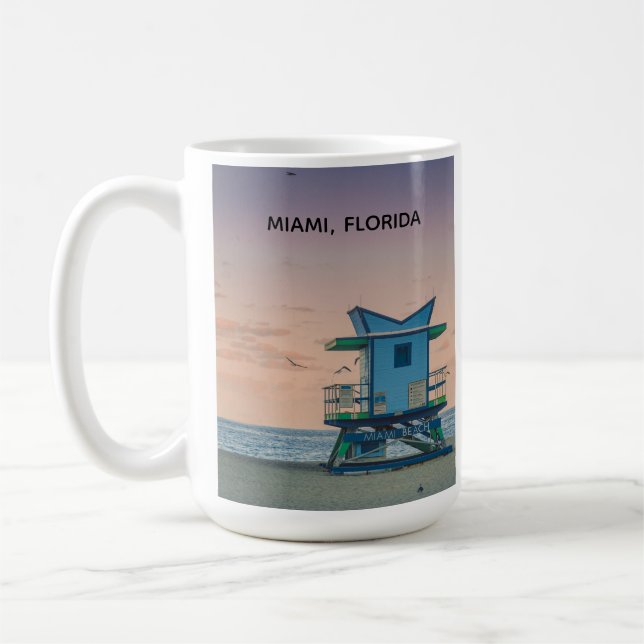Mug Miami South Beach Florida Life Guard Océan (Gauche)
