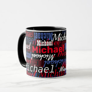 Mug Michael Nom personnalisé Musique noire