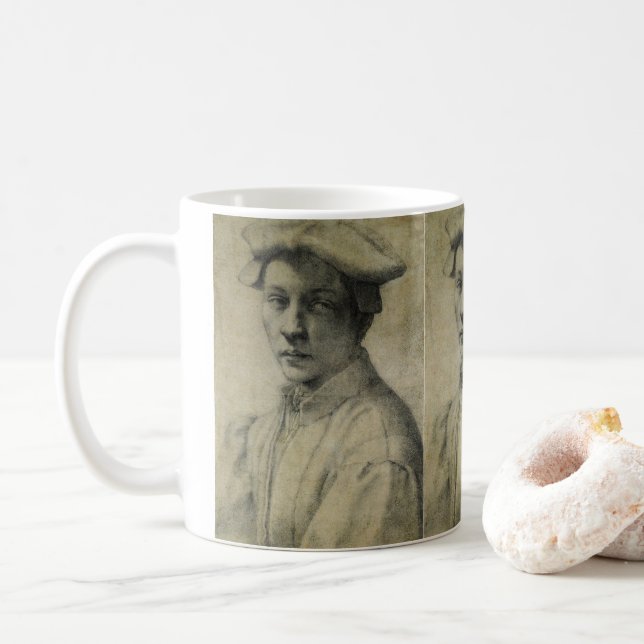 Mug Michelangelo Portrait d'Andrea Quaratesi (Avec donut)