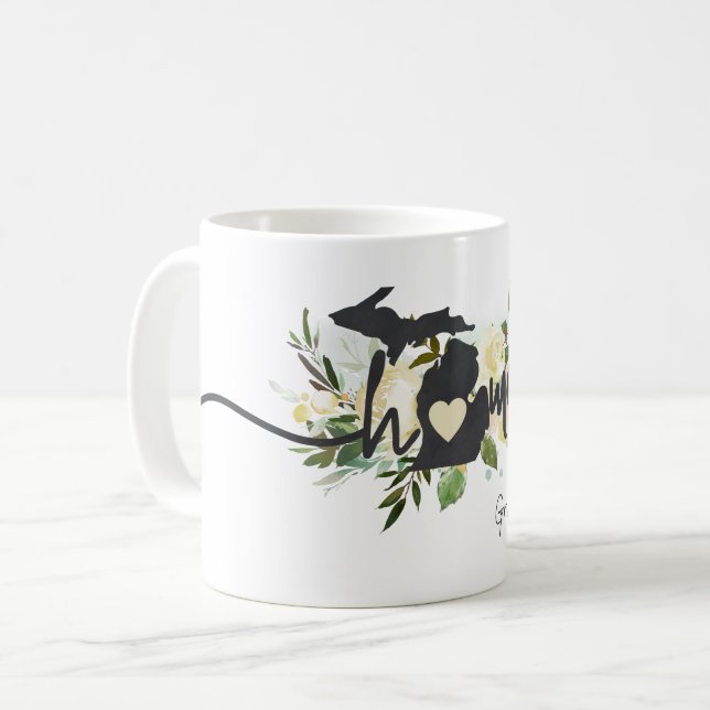Mug Michigan State Personnalisé Votre Maison Ville Rus (Devant gauche)