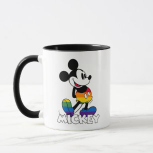Mug Mickey Classique Rayures Arc-en-Ciel