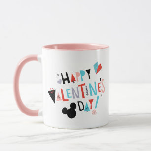 Mug Mickey découpé en papier Joyeuse Saint-Valentin