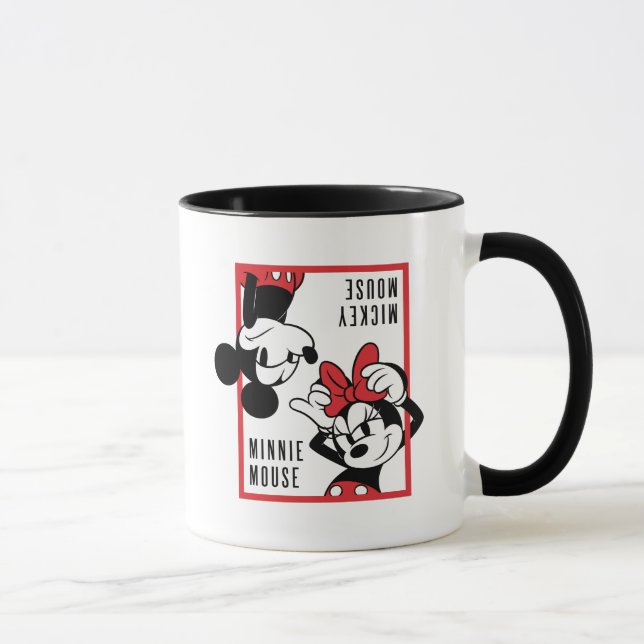 Mug Mickey et Minnie | Conception combinée mignonne (Droite)