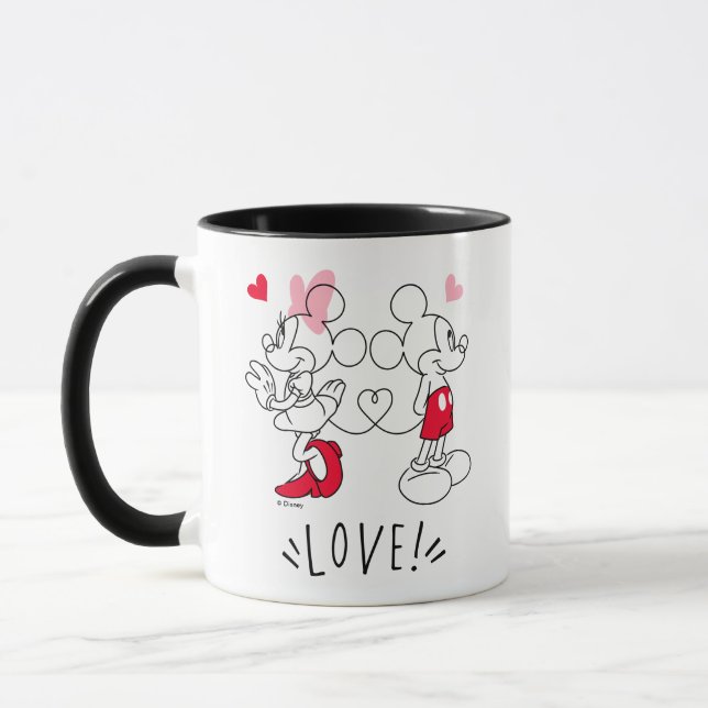 Mug Mickey et Minnie | Saint Valentin Amour (Gauche)