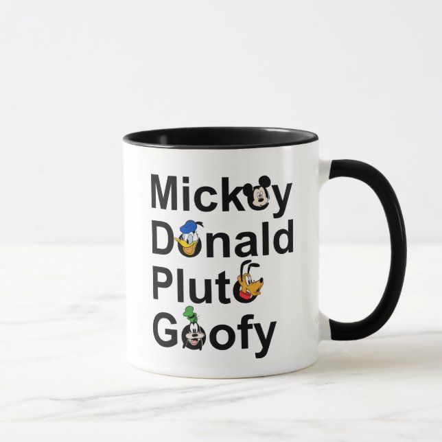 Mug Mickey & Friends | Mickey Donald Pluto Goofy (Droite)