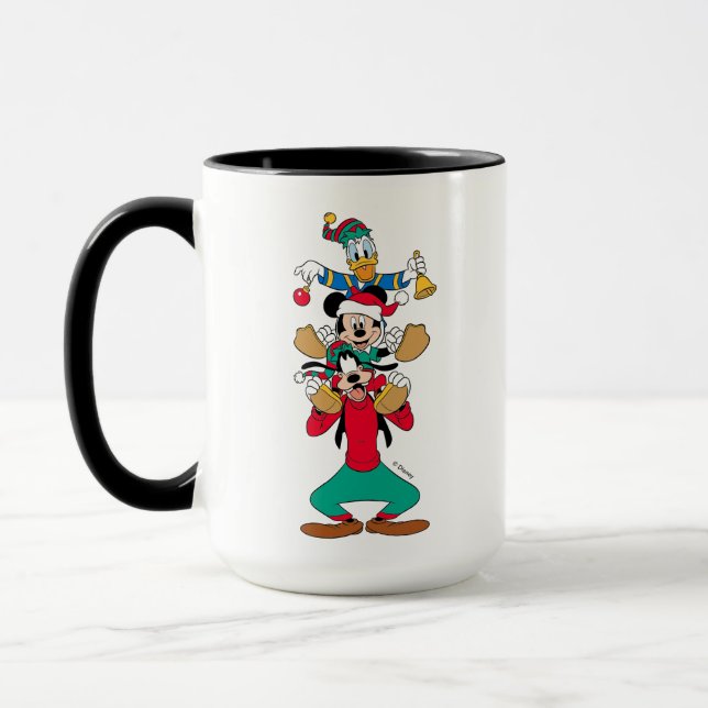 Mug Mickey, Goofy & Donald | Prêt pour Noël (Gauche)