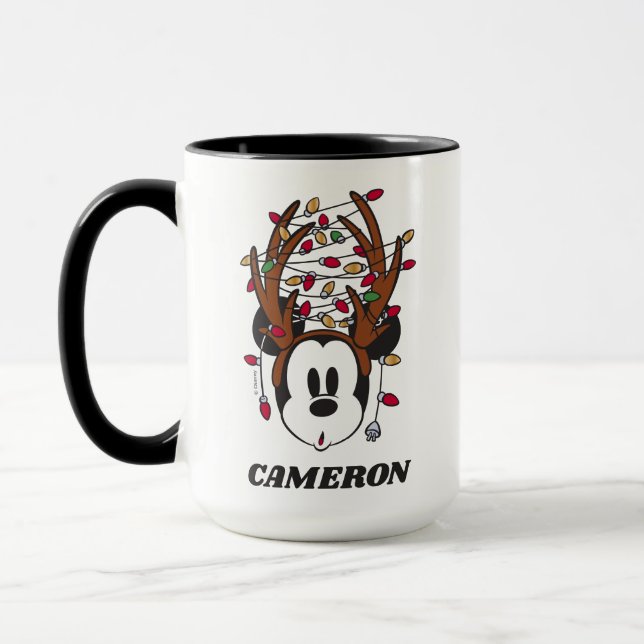 Mug Mickey Mouse | Antlers et lumières de rennes (Gauche)