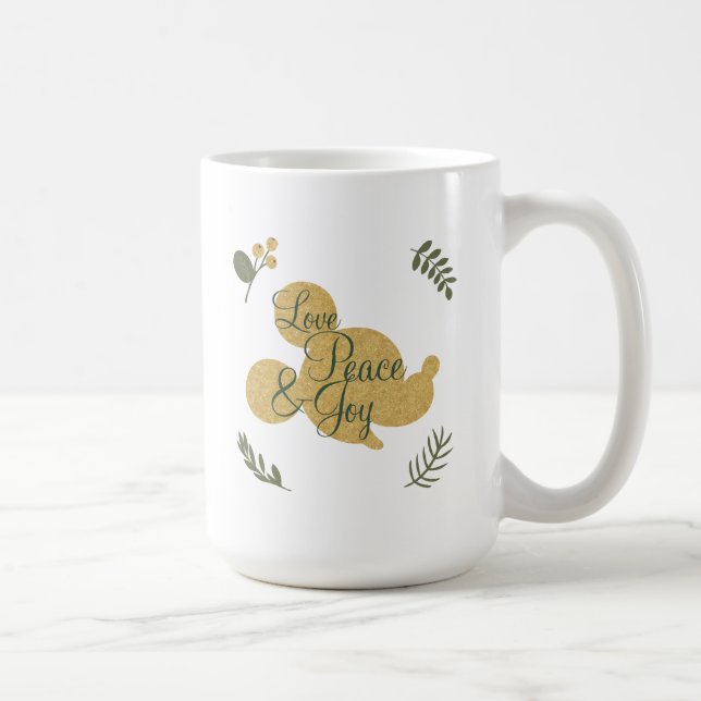 Mug Mickey Mouse | Christmas Love, Peace & Joy (Droite)