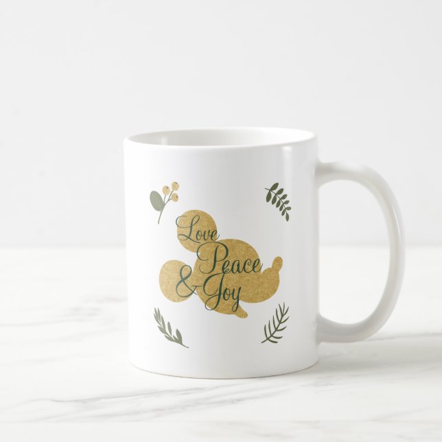 Mug Mickey Mouse | Christmas Love, Peace & Joy (Droite)