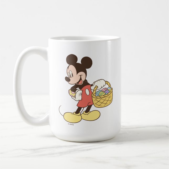 Mug Mickey Mouse tenant le panier des oeufs de Pâques (Gauche)