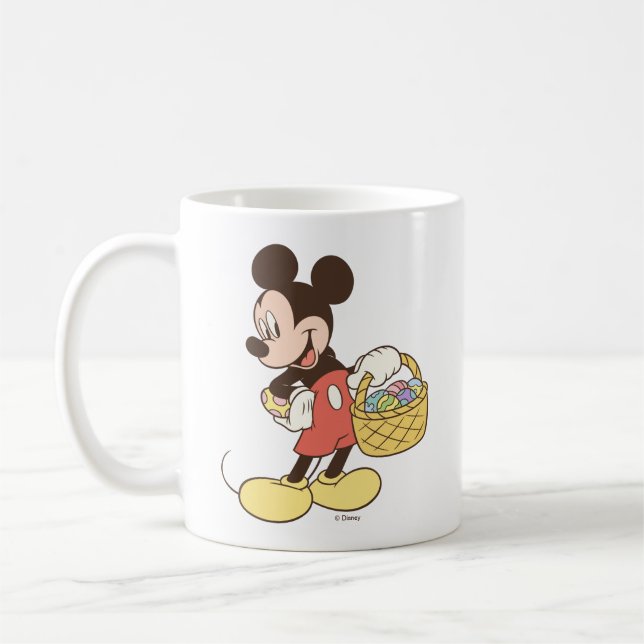 Mug Mickey Mouse tenant le panier des oeufs de Pâques (Gauche)