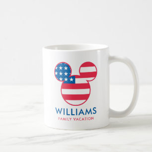 Mug Mickey Rouge Blanc & Bleu   Vacances en famille