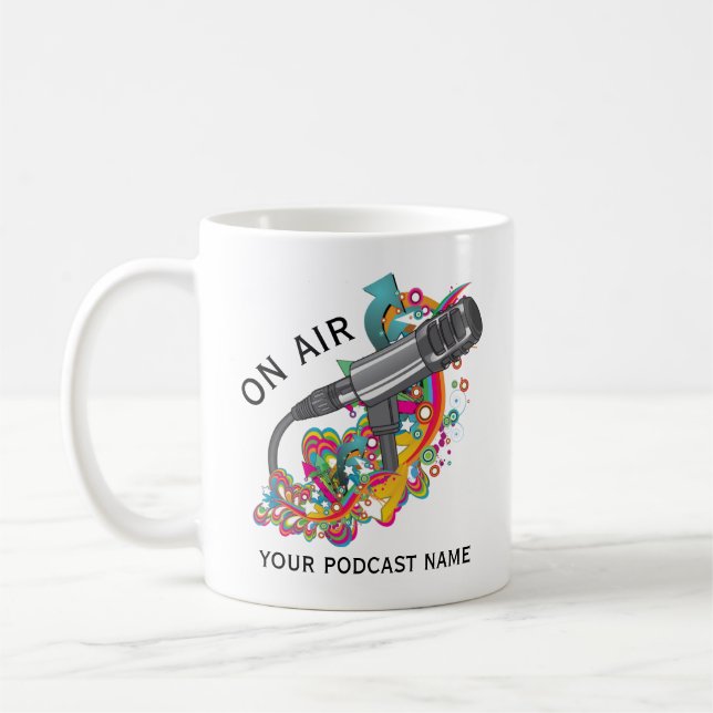 Mug Microphone Podcast personnalisé (Gauche)