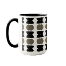 Mid Century Moderne Brown & Noir Abstrait Motif