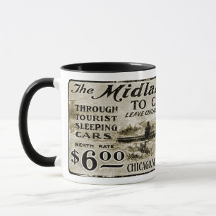Mug Midland Route Chicago Milwaukee St Paul RR 1890