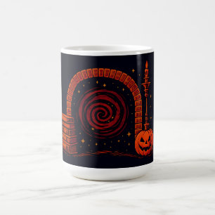 Mug Midnight Hearth Médiéval-orange et noir
