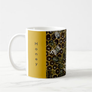 Mug - Miel, abeilles, peigne de miel