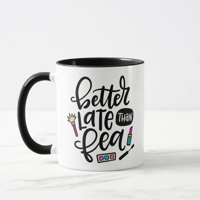 Mug Mieux tard que Fea, la main spangloise lettrée (Gauche)