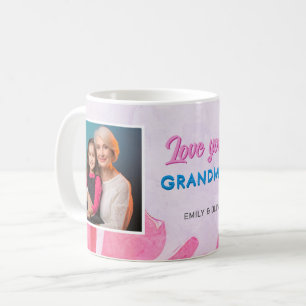 Mug Mignon Amour vous Grand-mère Fleurs Roses 2 Photos