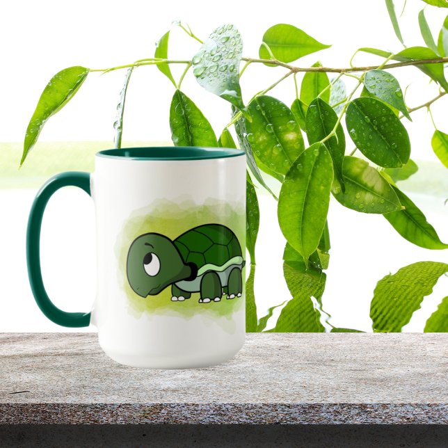 Mug mignon amoureux de tortues ajouter du texte (Créateur téléchargé)