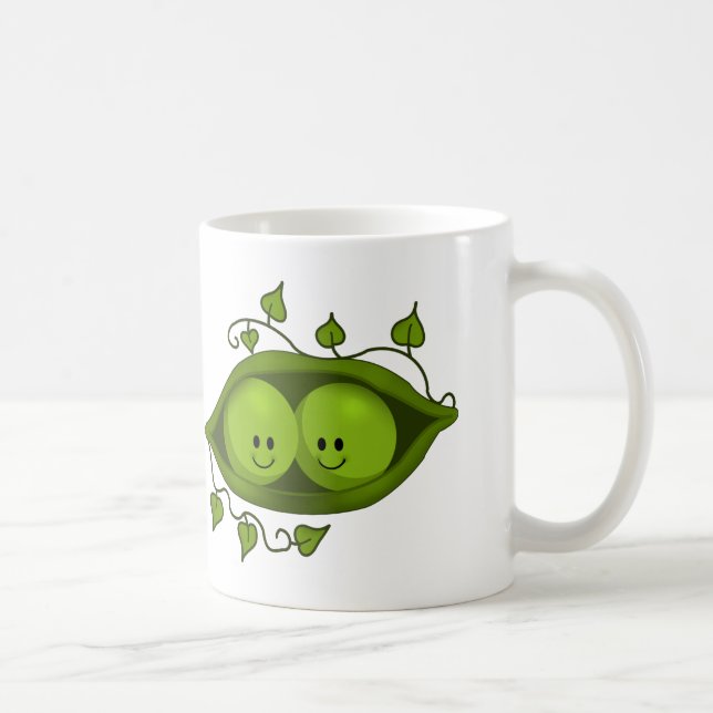 Mug Mignon Deux Petits Pois Dans Une Cosse (Droite)