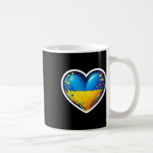 Mug Mignon Fan Ukrainien Drapeau Ukraine Cœur Rétro