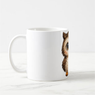 Mug Mignon Hibou Fluffy Grands Yeux Dessin Animé Art N