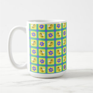 Mug Mignon motif d'abeille et de fleur de dessin animé
