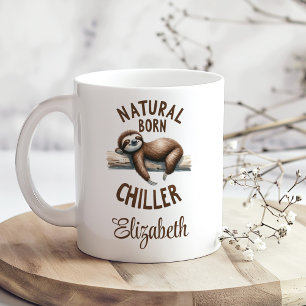 Mug Mignon Paresseux Personnalisé Né Pour Se Détendre