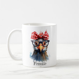 Mug mignon poulet femelle coloré éditable dessin animé