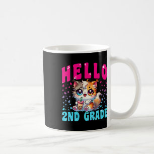 Mug Mignonne Bonjour Filles Chat 2E Année Pour Premier