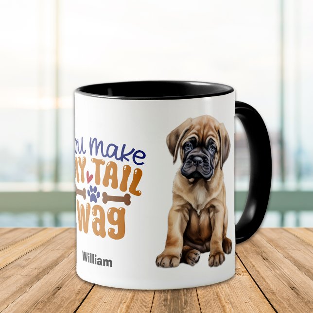 Mug Mignonne Bullmastiff Chiot Vous Faites Mon Baguett (Créateur téléchargé)