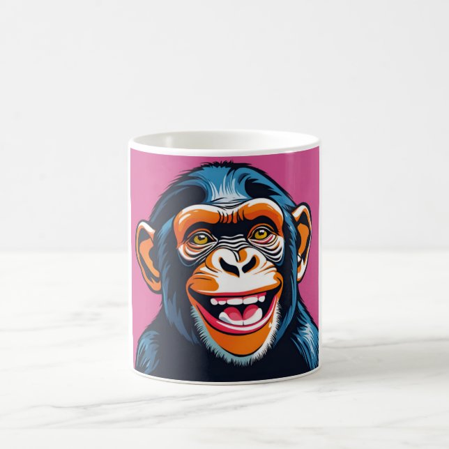 Mug Mignonne Chimpanzée rit (Centre)