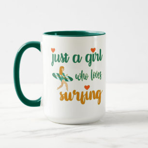 Mug Mignonne citation estivale Juste une fille qui aim