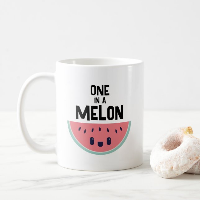 Mug Mignonne Dans Un Melon Watermelon (Avec donut)