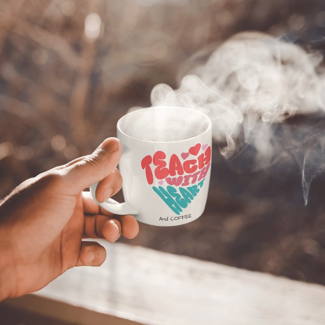 Mug Mignonne Enseignement et CAFÉ Rouge/Bleu (Créateur téléchargé)