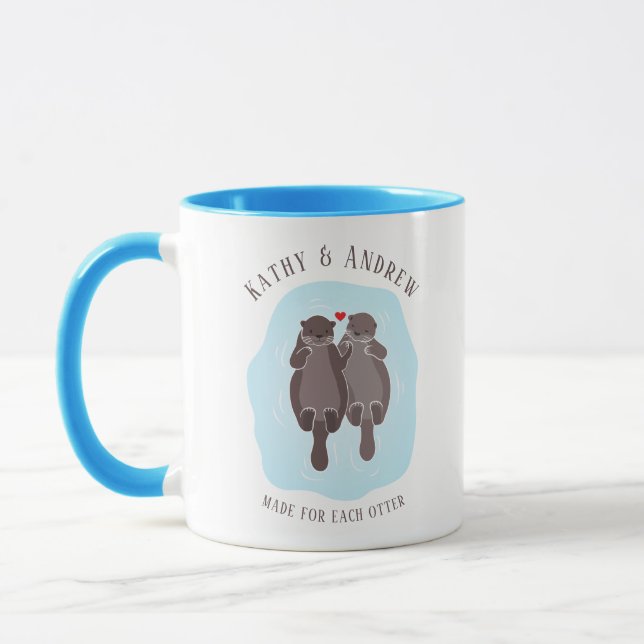 Mug Mignonne faite pour chaque Otter Lui son couple ro (Gauche)