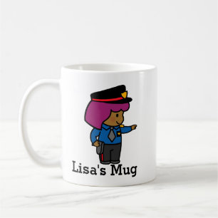 Mug Mignonne fille officier de police