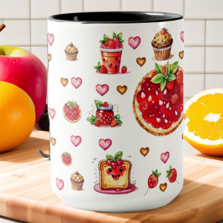 Mug 💗 mignonne fraise 🍓 🥨