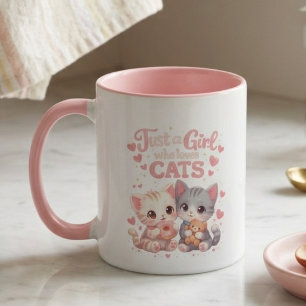 Mug Mignonne Juste une fille qui aime les chats Café m