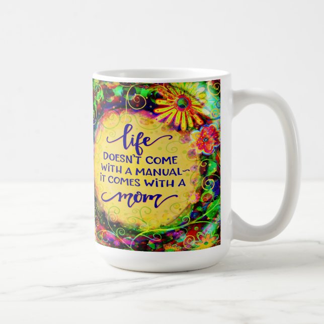 Mug Mignonne Maman Amusante, Mon Manuel De Vie Inspiri (Droite)