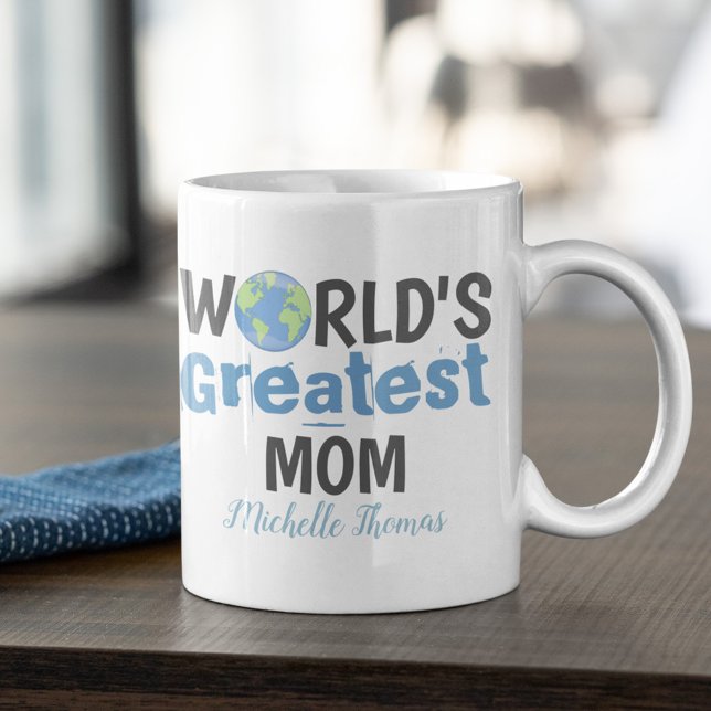 Mug Mignonne Mondes Plus Grande Maman Personnalisée (Worlds Greatest Mom. Custom Mug. )