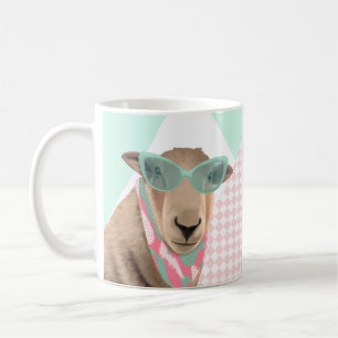 Mug Mignonne Mouton Avec Lunettes
