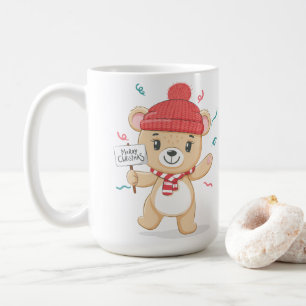 Mug Mignonne ours en peluche Joyeux Noël