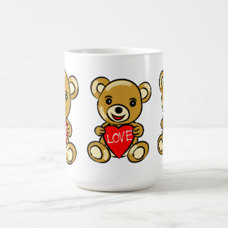 Mug Mignonne Ours En Teddy Tenant Coeur avec Amour - A